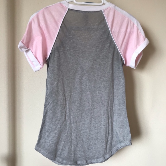 No Boundaries Pink/Gray/White Short Sleeve - Picture 2 of 6